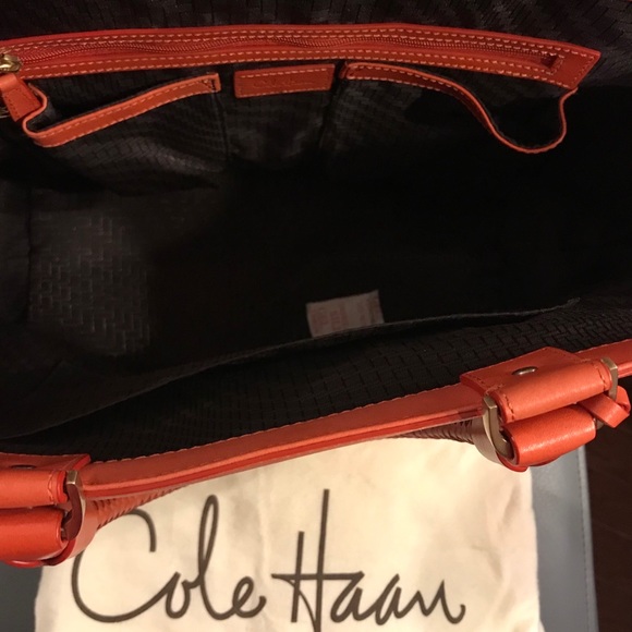 ✨NEW!✨Cole Haan✨Genevieve✨NWT! RARE Woven Leather Large Diamond Weave Bag - Picture 9 of 10